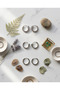 Brass Silver Color Snake Model Women's 6-Piece Earring Set - 2