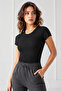 Women's Crew Neck Short Sleeve 4-Pack Basic T-Shirt - Cotton & Modal Stretch Fabric - 5
