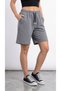 Women's Smoked Color Oversize Comfortable Combed Cotton Shorts with Side Pockets - 5