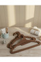 Baby Clothes Hangers - Set of 10 Natural Wooden Baby Wardrobe Organizers (20 cm) - 2
