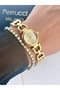 Steel Strap Minimal Case 2 Year Warranty 3 Atm Waterproof Women's Wristwatch + Bracelet Gift - 2