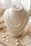 Handmade Real Pearl Necklace 45 cm – Tarnish-Resistant Steel Women's Pearl & Star Detailed Elegant Women's Necklace - 6