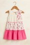 Ribbon Detail Summer Dress for Girls Pink 2/6 Y - 2