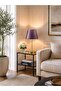 Modern Decorative Lampshade Table Lamp with Metal Legs and Fabric Headboard Night Light - 3
