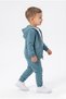 Boys' 3-Piece Tracksuit Set Long Sleeve Crew Neck Embroidered T-Shirt - Hooded Zipper - 3