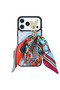 Universal Chain Scarf with Adhesive and Clip Phone Bag Suitcase Accessory Orange - 2