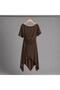 Women's Asymmetrical Cut Skirt Blouse Bottom Top Set - 6