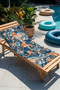Vintage Stylish Beach Towel with Floral Birds - Blue Orange Bohemian Mediterranean Quick-Dry Microfiber Towel - 4