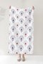 Modern Beach Towel with Evil Eye Motif - Bohemian Minimal Pink Blue Quick-Drying Microfiber Towel - 2