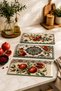 3-Piece Glass Cutting Board |   Traces of Abundance Pomegranate Flower |   17cm X 29cm - 6