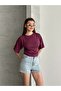 Women's Ruched Sleeved Bluz - 3