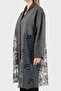 100% Linen Lace Detailed Kimono Kimono 6909330 - 5