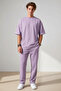 Men's Oversize Basic T-Shirt and Sweatpants Comfortable Fit Top and Bottom Set - 4