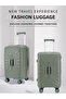 3-Piece Hard Shell Travel Luggage Set with 360° Spinner Wheels (Dark Green) - 2
