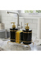 Kitchen Countertop Double Soap Dispenser and Sponge Holder Set - Luxury Detergent Dispenser with Gold and Silver Detailing - 2