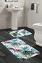 Non-Slip, Washable, Digitally Printed 2-Piece Toilet Seat Set |   Rectangle |   Felt Base |   Floral |   S5048