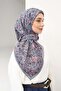 Velora Scarf Modern Flora Blue Gray 90X90 - 3