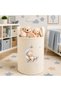 Teddy Bear Airplane Printed Toy Basket 50X40 cm Baby and Children's Room Cream Felt Organizer Basket - 4