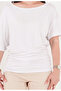 Women's White Drape Detailed Bat Sleeve Blouse App1267 - 2