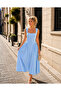 Women's Modal Fabric Square Neck Maxi Dress with Ruffle Detail – Flowy and Comfortable Fit