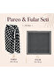 Choose Your Style Premium Black and White Polka Dot Patterned 2-Piece Pareo and Bandana Set 150X95 cm / 70X70 cm