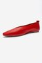 Jenas Red Skin Genuine Leather Women's Ballerina Shoes - 6