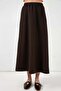 Women's Double Pocket Brown Skirt - 4