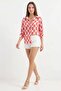 Women's Patterned Satin Burgundy Shirt