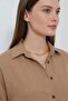 Women's Oversize Viscose Camel Set - 4