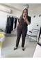 Brown Big Size Carrot Pants with Elastic Waist
