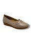 3816-26 Genuine Leather Shiny Garni Detailed Anatomical Women's Shoes 35-41