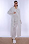 Maternity Pajama Set with Hidden Nursing Feature and Cotton Robe Effortt - Ecru - 7