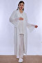 Pregnancy and Postpartum Pajama Set with Pajamas and Nursing Features Effortt - Ecru - 4