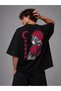 Demon Slayer Akaza Printed Oversize Unisex T-Shirt |   Anime Themed Streetwear T-Shirt - 3