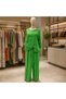 Women's 100% Linen Buckle Detailed Pants Set - 2