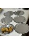 6 Pcs Stainless Steel Round Wavy Model Serving and Presentation Tray - 3
