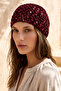 Sequin Detail Hair Net Sea Beach Hair Accessory 2141 Claret Red - 4