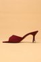Women's Thin Heeled Satin Evening Dress Slippers Heeled Shoes - 6