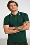 Men's Casual Short Sleeve Slim Fit Khaki Polo Collar T-Shirt