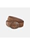 Women's Mink Vintage Buckle Suede Belt - 2