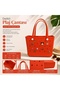 Perforated Eva Material Large Volume Women's Shoulder Bag Beach Daily Use - 2