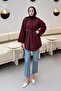 Striped Tie-Dye Shirt Burgundy