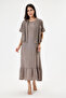 Mink Italian Jacketed Long 100% Linen Dress Size 38 - 42