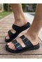 Gezer Black Double Buckle Men's Daily Footwear, Water Resistant, Durable - 2