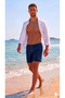 Çapa Detail Men's Swim Shorts Quick Drying Zippered Double Pockets - Tieable Waistband - 2