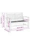 bancă 2 pcs Maro Lemn solid de tec - 3