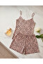 Women's Milan Fabric Strappy Shorts Pajama Set - 4