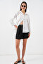 Women's Foil Patterned Shirt 1340 - Plain White - 2