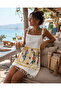 Women's 100% Viscose Adjustable Strap Patterned Tassel Beach Dress Standard Size Swimwear Bikini Top Pareo - 4