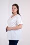 Women's Plus Size V-Neck Blouse with Sleeve Epaulettes - 2
